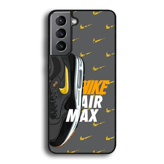 Nike Golden of Air Max Samsung Galaxy S22 Case-Rubber Black (2D Case)-Oxvistore