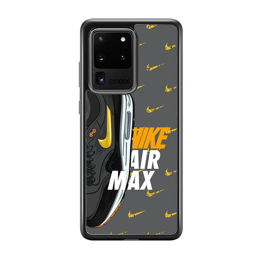 Nike Golden of Air Max Samsung Galaxy S20 Ultra Case-Rubber Black (2D Case)-Oxvistore