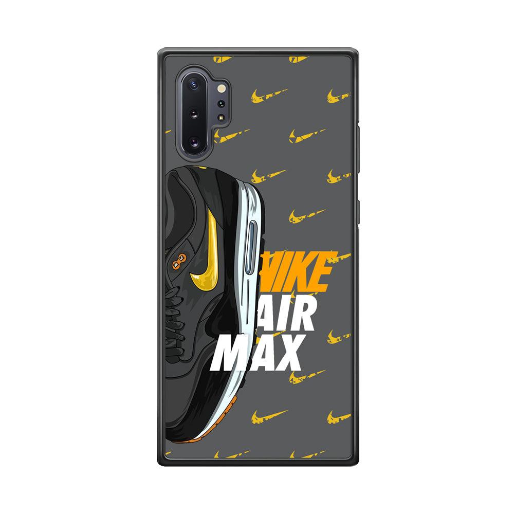 Nike Golden of Air Max Samsung Galaxy Note 10 Plus Case-Rubber Black (2D Case)-Oxvistore