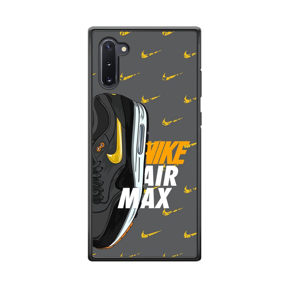 Nike Golden of Air Max Samsung Galaxy Note 10 Case-Rubber Black (2D Case)-Oxvistore