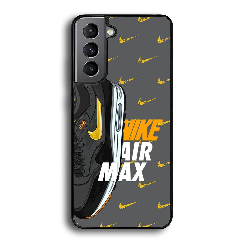 Nike Golden of Air Max Samsung Galaxy S23 Case-Rubber Black (2D Case)-Oxvistore