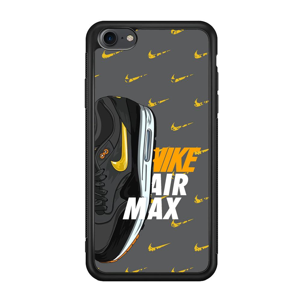 Nike Golden of Air Max iPhone 7 Case-Rubber Black (2D Case)-Oxvistore