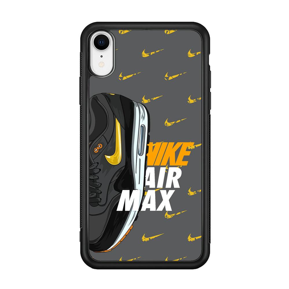 Nike Golden of Air Max iPhone XR Case-Rubber Black (2D Case)-Oxvistore