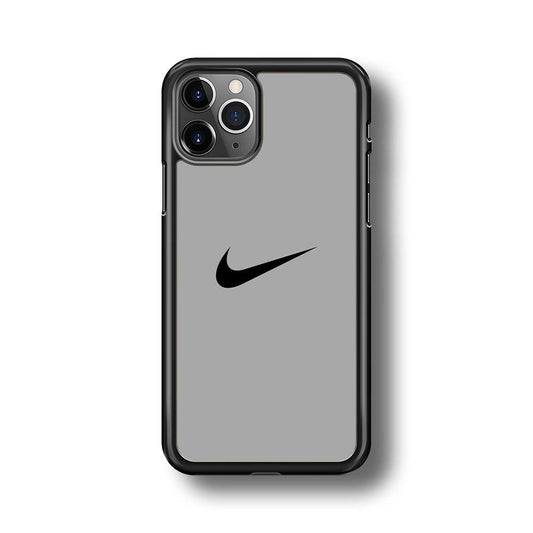 Nike Gray Full iPhone 11 Pro Max Case-Rubber Black (2D Case)-Oxvistore