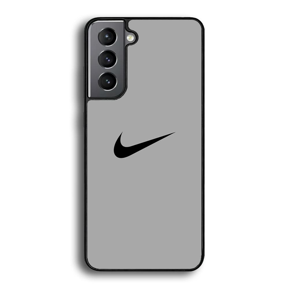 Nike Gray Full Samsung Galaxy S24 Case-Rubber Black (2D Case)-Oxvistore