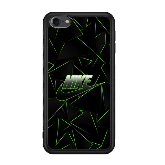 Nike Green Laser Point iPod Touch 6 Case-Rubber Black (2D Case)-Oxvistore