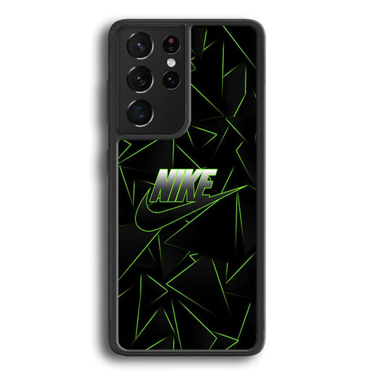 Nike Green Laser Point Samsung Galaxy S23 Ultra Case-Rubber Black (2D Case)-Oxvistore
