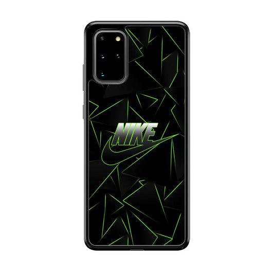 Nike Green Laser Point Samsung Galaxy S20 Plus Case-Rubber Black (2D Case)-Oxvistore