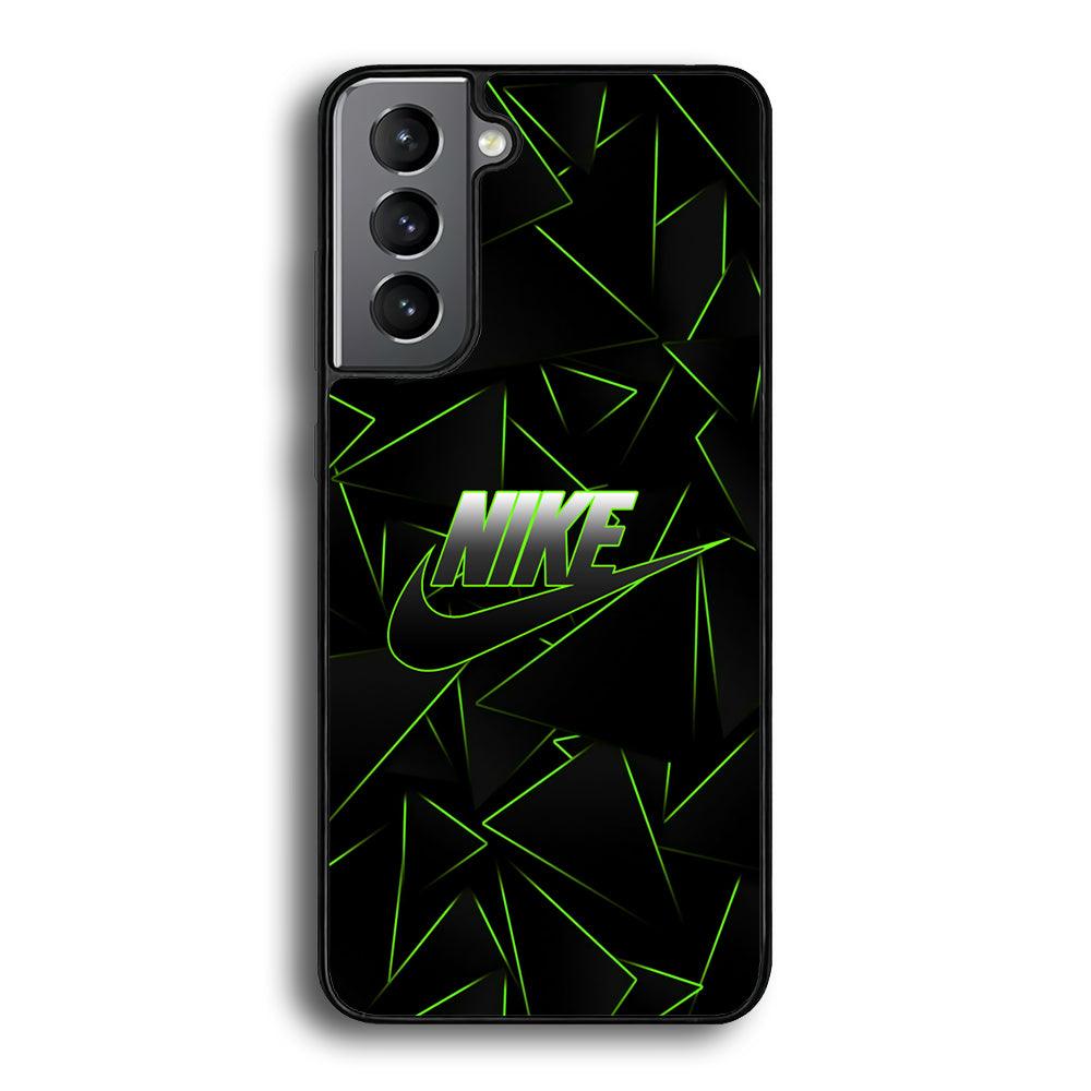 Nike Green Laser Point Samsung Galaxy S23 Case-Rubber Black (2D Case)-Oxvistore