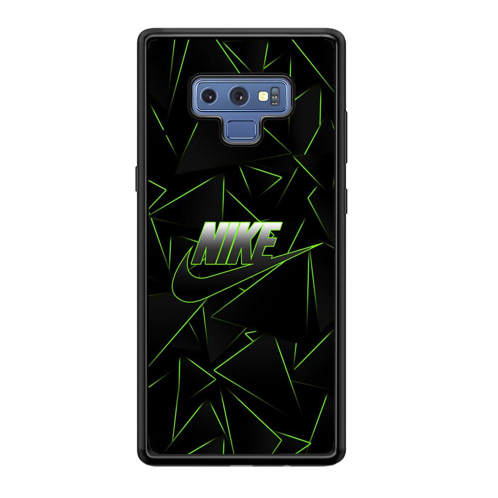 Nike Green Laser Point Samsung Galaxy Note 9 Case-Rubber Black (2D Case)-Oxvistore