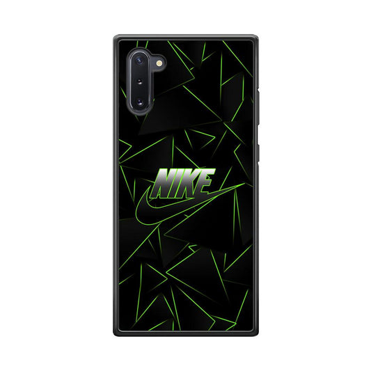 Nike Green Laser Point Samsung Galaxy Note 10 Case-Rubber Black (2D Case)-Oxvistore