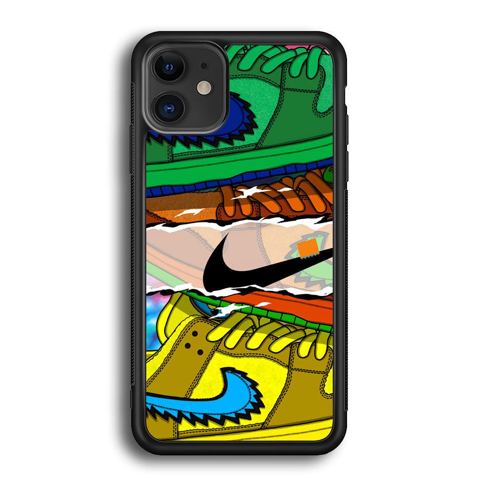 Nike Hippie Velvet iPhone 11 Case-Rubber Black (2D Case)-Oxvistore