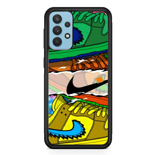 Nike Hippie Velvet Samsung Galaxy A32 Case-Rubber Black (2D Case)-Oxvistore