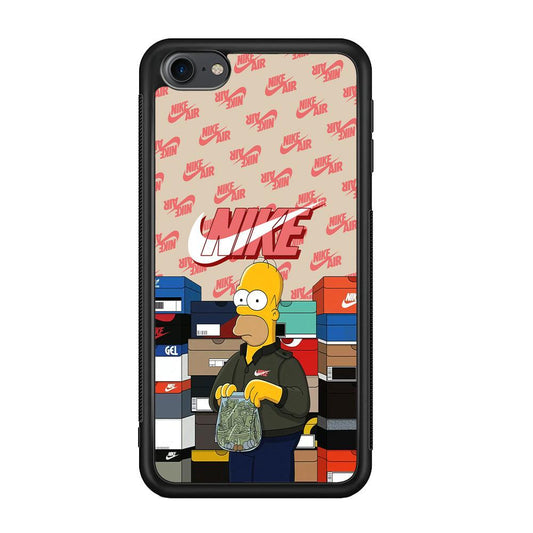 Nike Homer Spend Money iPod Touch 6 Case-Rubber Black (2D Case)-Oxvistore