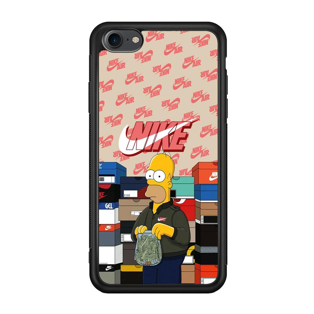 Nike Homer Spend Money iPhone 7 Case-Rubber Black (2D Case)-Oxvistore