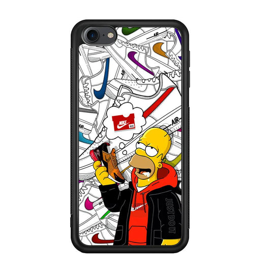 Nike Homer's Dream iPod Touch 6 Case-Rubber Black (2D Case)-Oxvistore