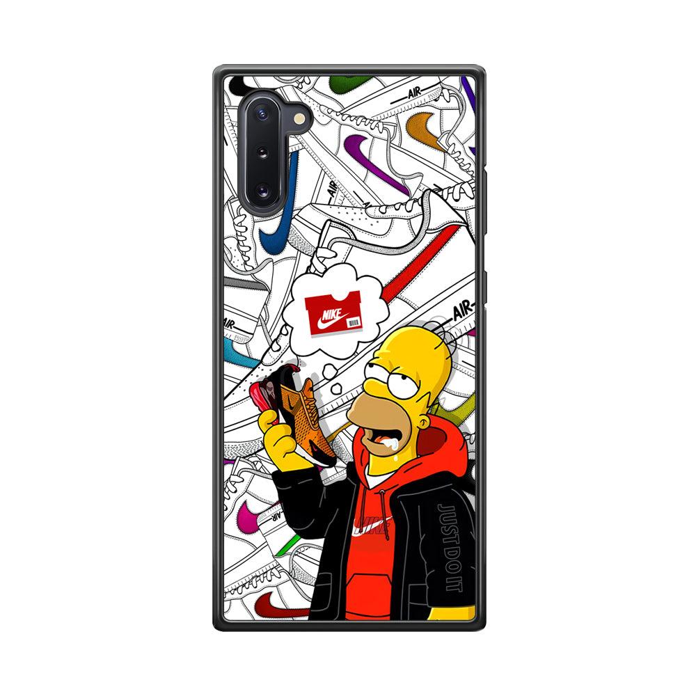 Nike Homer's Dream Samsung Galaxy Note 10 Case-Rubber Black (2D Case)-Oxvistore