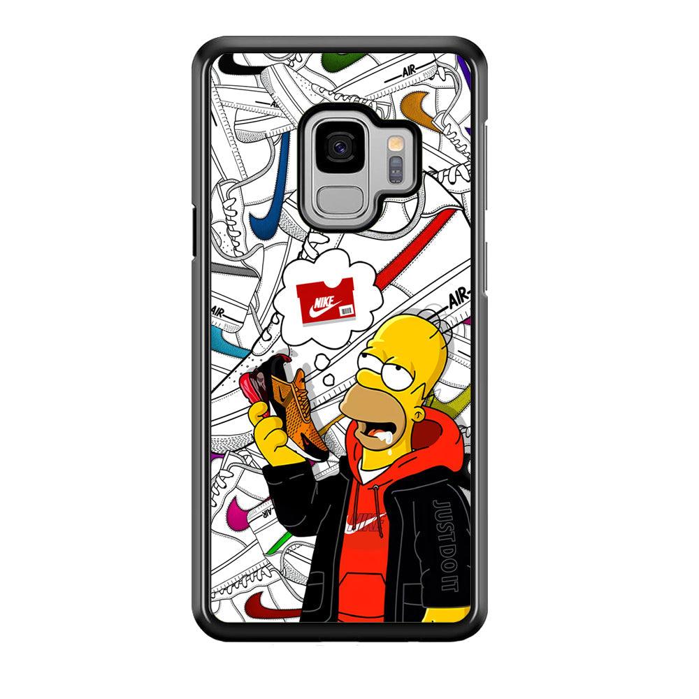 Nike Homer's Dream Samsung Galaxy S9 Case-Rubber Black (2D Case)-Oxvistore