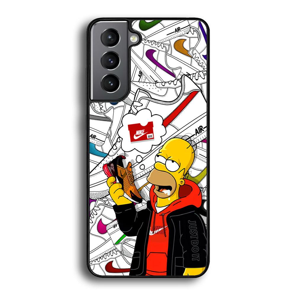 Nike Homer's Dream Samsung Galaxy S23 Case-Rubber Black (2D Case)-Oxvistore
