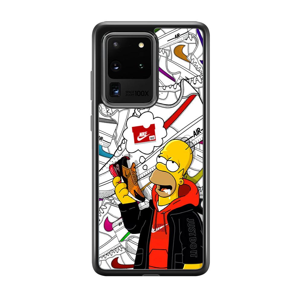 Nike Homer's Dream Samsung Galaxy S20 Ultra Case-Rubber Black (2D Case)-Oxvistore