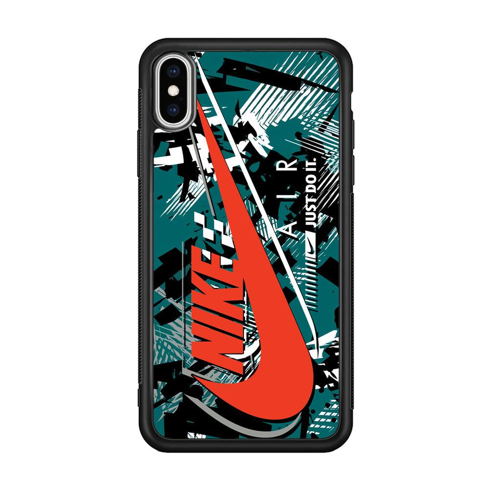 Nike Horizon Flag iPhone X Case-Rubber Black (2D Case)-Oxvistore