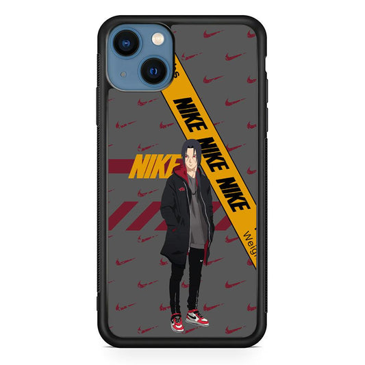 Nike Itachi Casual Suit iPhone 14 Case-Rubber Black (2D Case)-Oxvistore