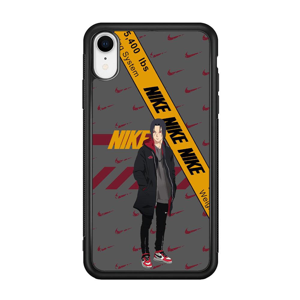 Nike Itachi Casual Suit iPhone XR Case-Rubber Black (2D Case)-Oxvistore