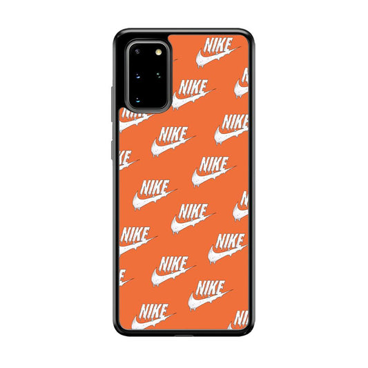Nike Juice Creamy Orange Samsung Galaxy S20 Plus Case-Rubber Black (2D Case)-Oxvistore