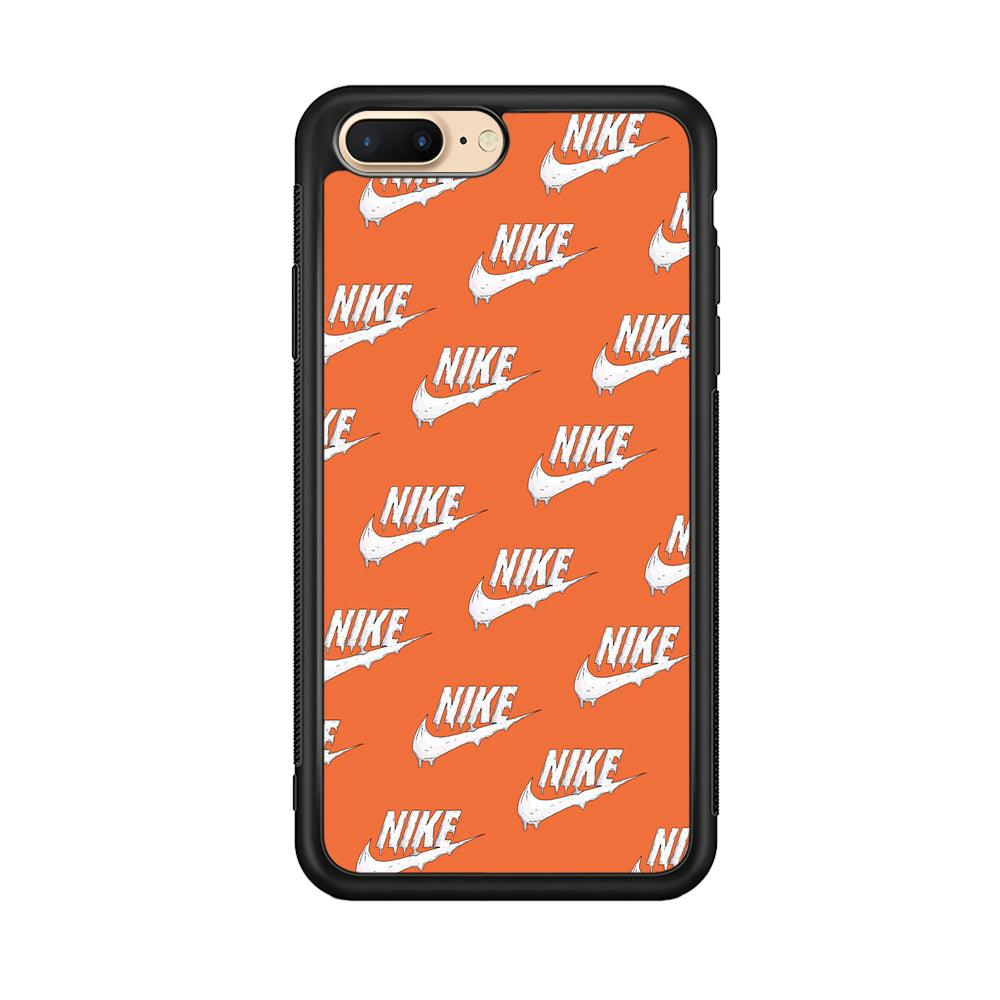 Nike Juice Creamy Orange iPhone 7 Plus Case-Rubber Black (2D Case)-Oxvistore