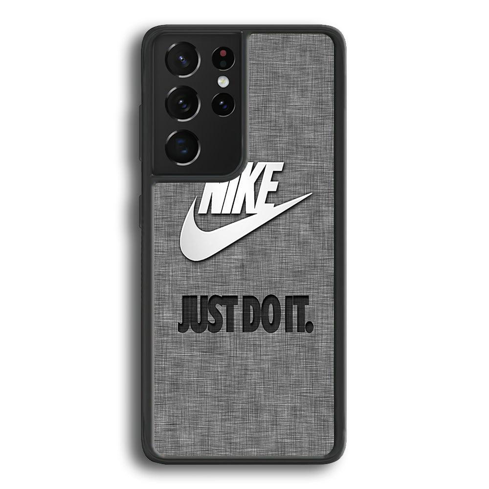 Nike Just Do It Paper Samsung Galaxy S24 Ultra Case-Rubber Black (2D Case)-Oxvistore