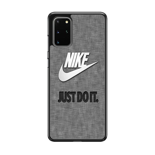 Nike Just Do It Paper Samsung Galaxy S20 Plus Case-Rubber Black (2D Case)-Oxvistore