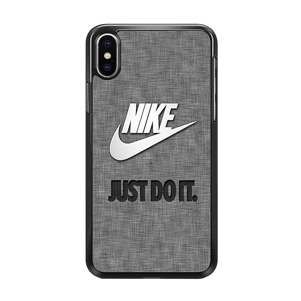 Nike Just Do It Paper iPhone X Case-Rubber Black (2D Case)-Oxvistore