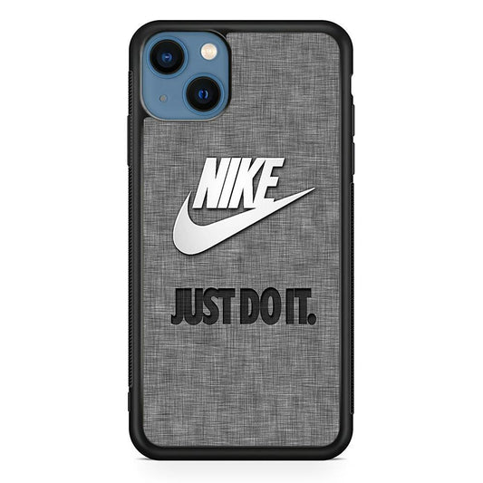 Nike Just Do It Paper iPhone 14 Plus Case-Rubber Black (2D Case)-Oxvistore