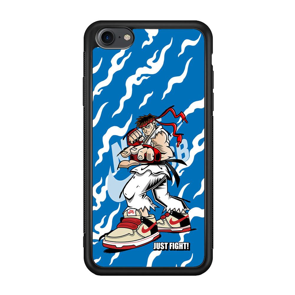 Nike Just Do It and Fight It iPhone 7 Case-Rubber Black (2D Case)-Oxvistore