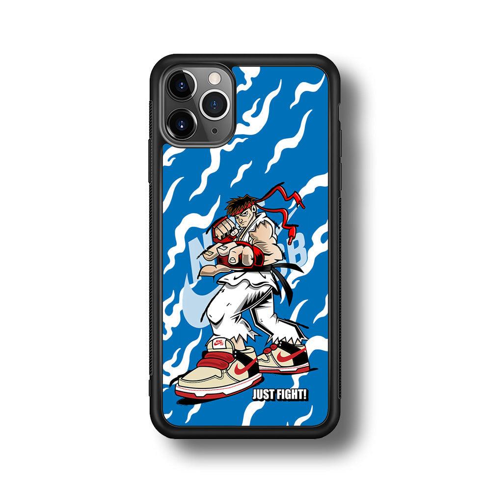 Nike Just Do It and Fight It iPhone 11 Pro Max Case-Rubber Black (2D Case)-Oxvistore