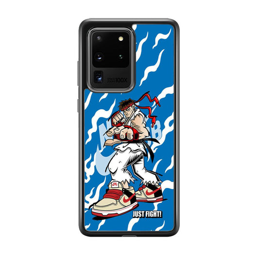 Nike Just Do It and Fight It Samsung Galaxy S20 Ultra Case-Rubber Black (2D Case)-Oxvistore