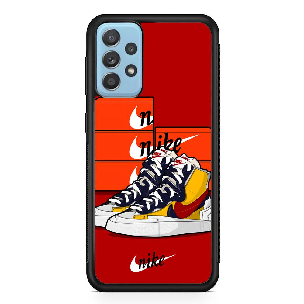 Nike Just for Collection Samsung Galaxy A72 Case-Rubber Black (2D Case)-Oxvistore