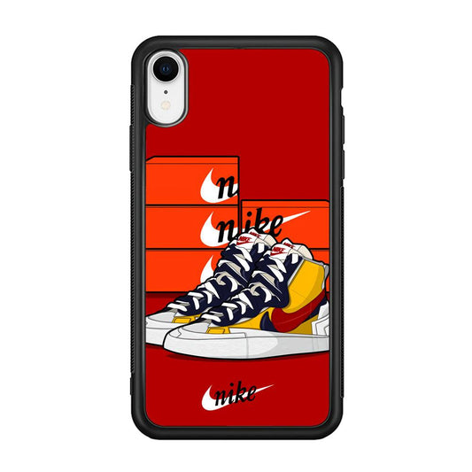 Nike Just for Collection iPhone XR Case-Rubber Black (2D Case)-Oxvistore