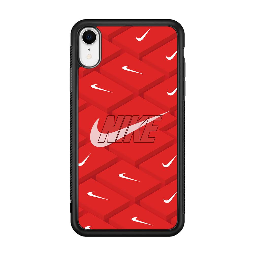 Nike Keyboard Button iPhone XR Case-Rubber Black (2D Case)-Oxvistore