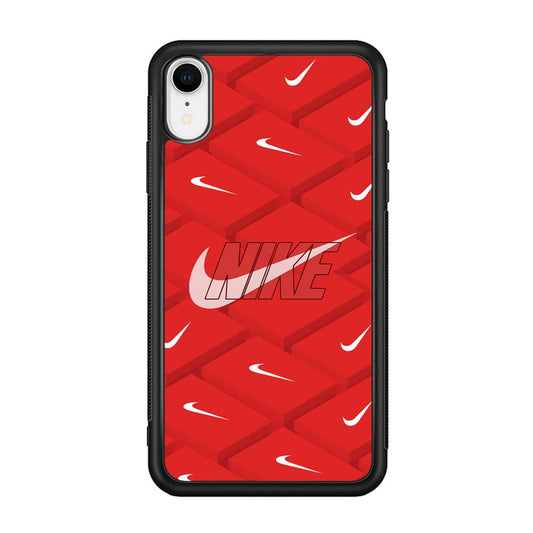 Nike Keyboard Button iPhone XR Case-Rubber Black (2D Case)-Oxvistore