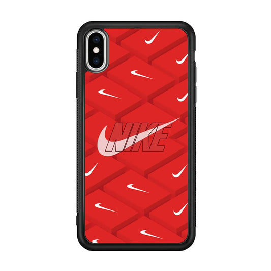 Nike Keyboard Button iPhone Xs Max Case-Rubber Black (2D Case)-Oxvistore