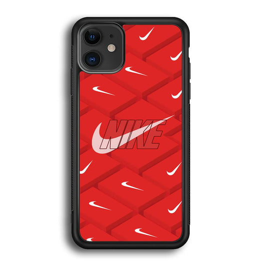 Nike Keyboard Button iPhone 11 Case-Rubber Black (2D Case)-Oxvistore