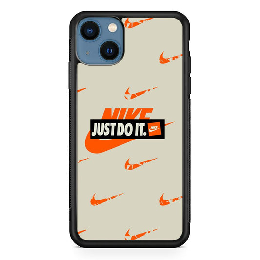Nike Layer of Emblem iPhone 14 Plus Case-Rubber Black (2D Case)-Oxvistore