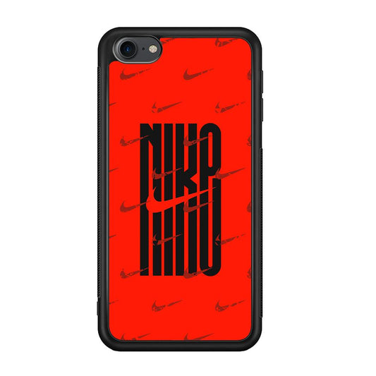 Nike Light Up The Red iPod Touch 6 Case-Rubber Black (2D Case)-Oxvistore