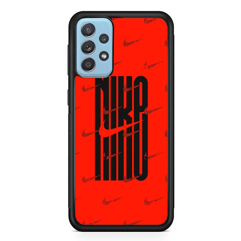 Nike Light Up The Red Samsung Galaxy A52 Case-Rubber Black (2D Case)-Oxvistore