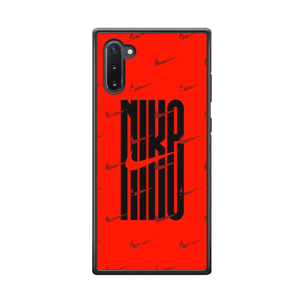 Nike Light Up The Red Samsung Galaxy Note 10 Case-Rubber Black (2D Case)-Oxvistore