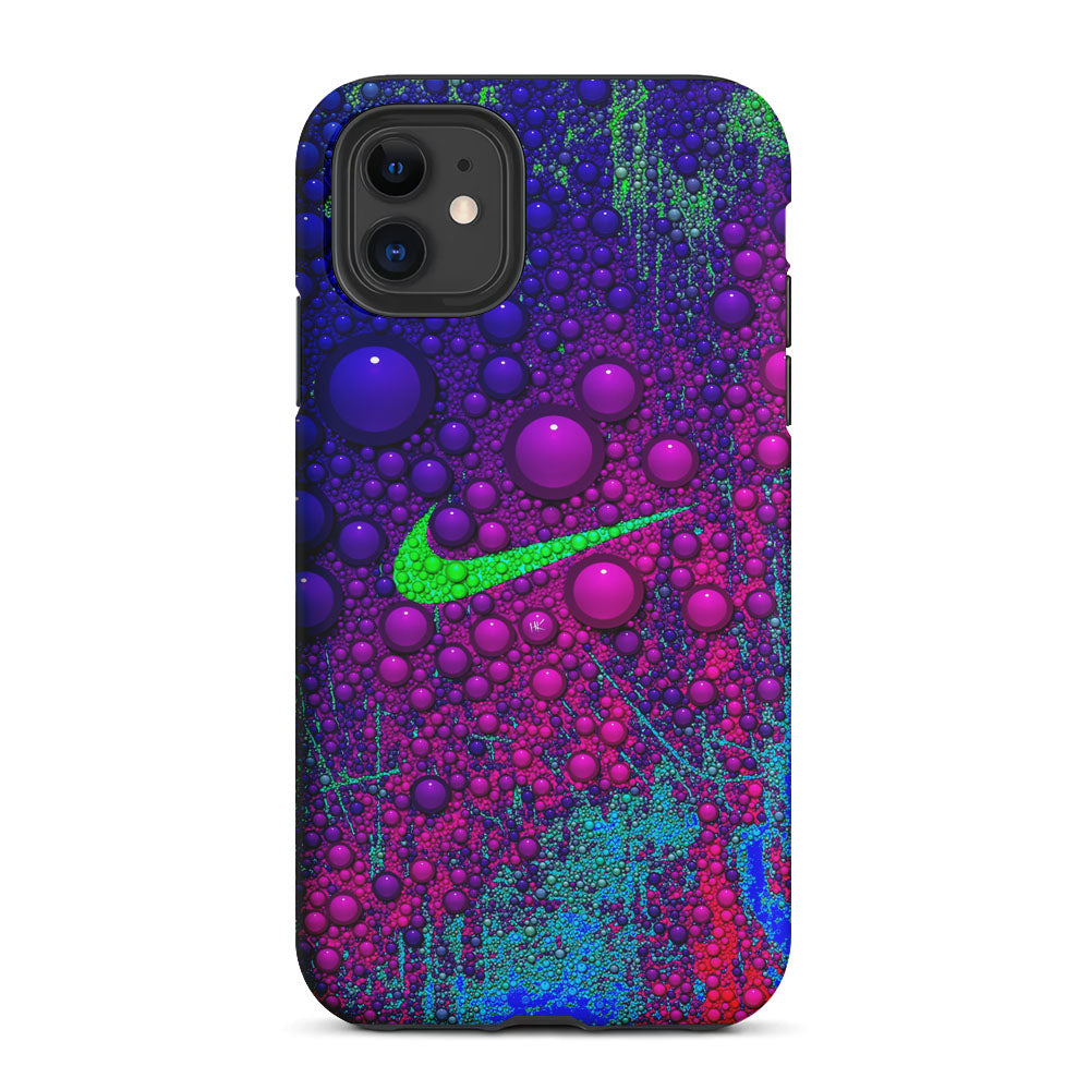 Nike Logo Color Bubbles Art 2 in 1 Tough Phone Case