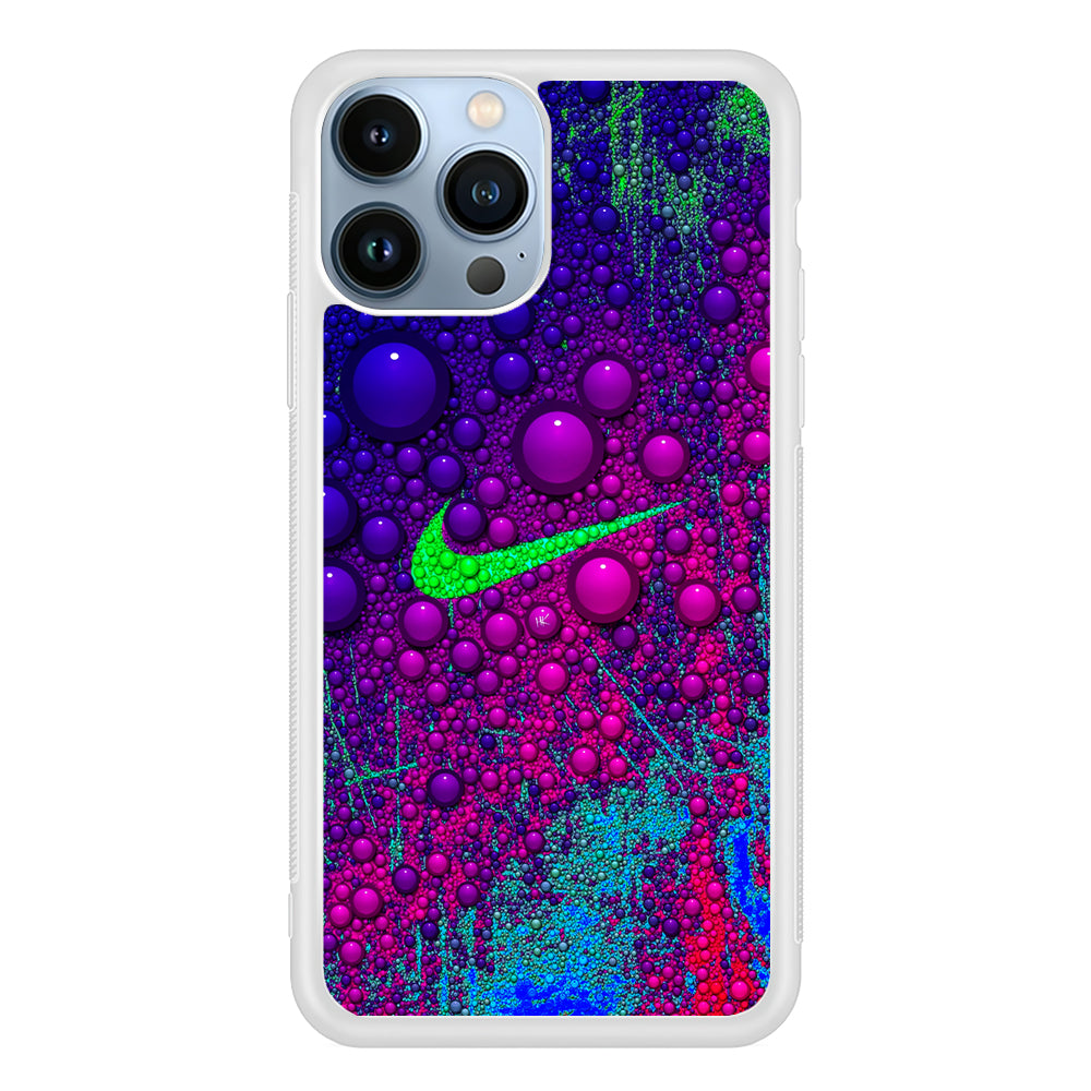 Nike Logo Color Bubbles Art 2D Rubber Phone Case