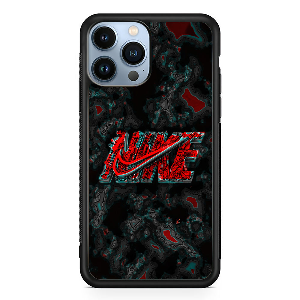 Nike Logo Marble Abstract 2D Rubber Phone Case