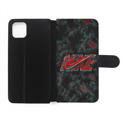 Nike Logo Marble Abstract Flip Wallet Phone Case